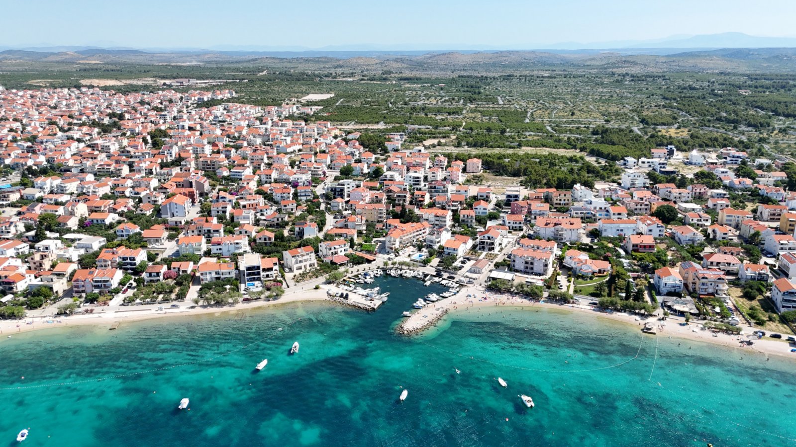Modernes dreistöckiges Haus mit Meerblick, nur 300 Meter vom Strand entfernt, Vodice, Srima