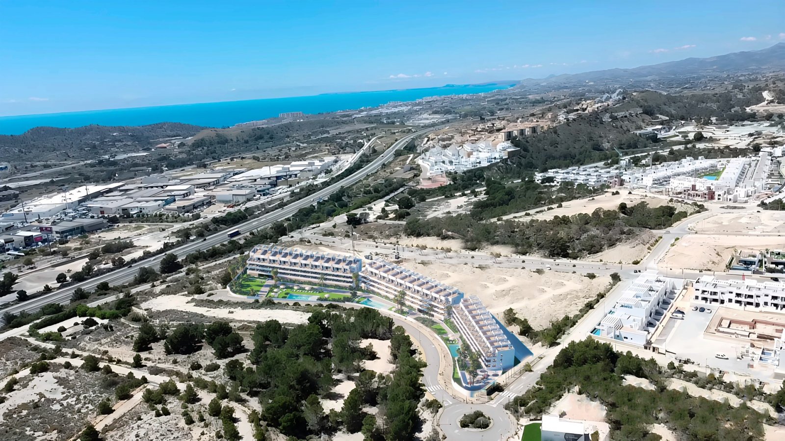 Modernes Apartment mit Meerblick, in Strandnähe, Finestrat