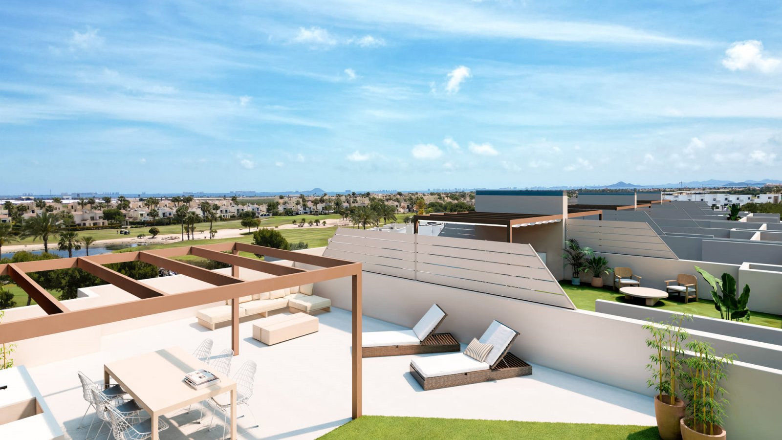 Moderner Bungalow am Golfplatz, 5 km vom Meer entfernt, San Javier