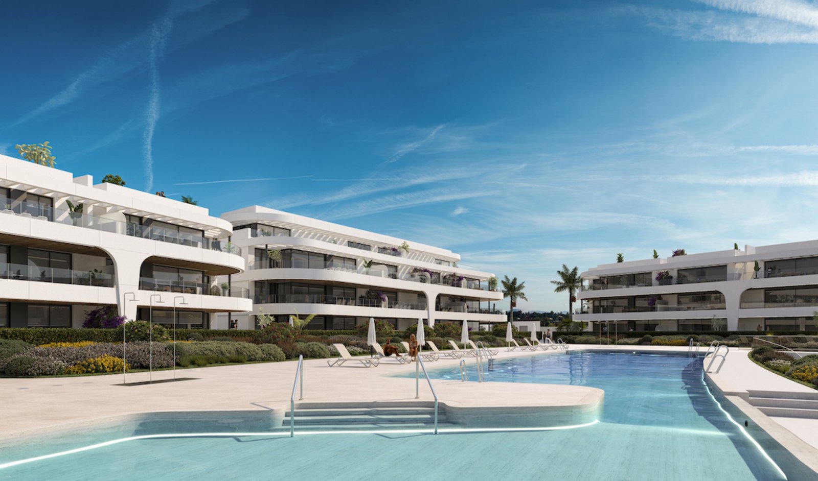 Luxusapartment am Meer, Gemeinschaftspool, Estepona