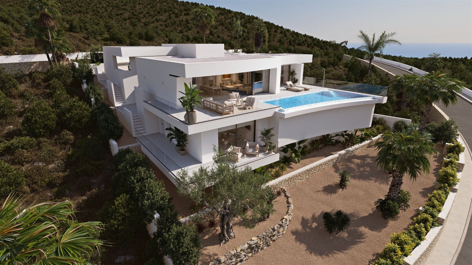 Cumbre del Sol, Alicante: Elegante Villa mit Meerblick, Cumbre del Sol, Benitachell 