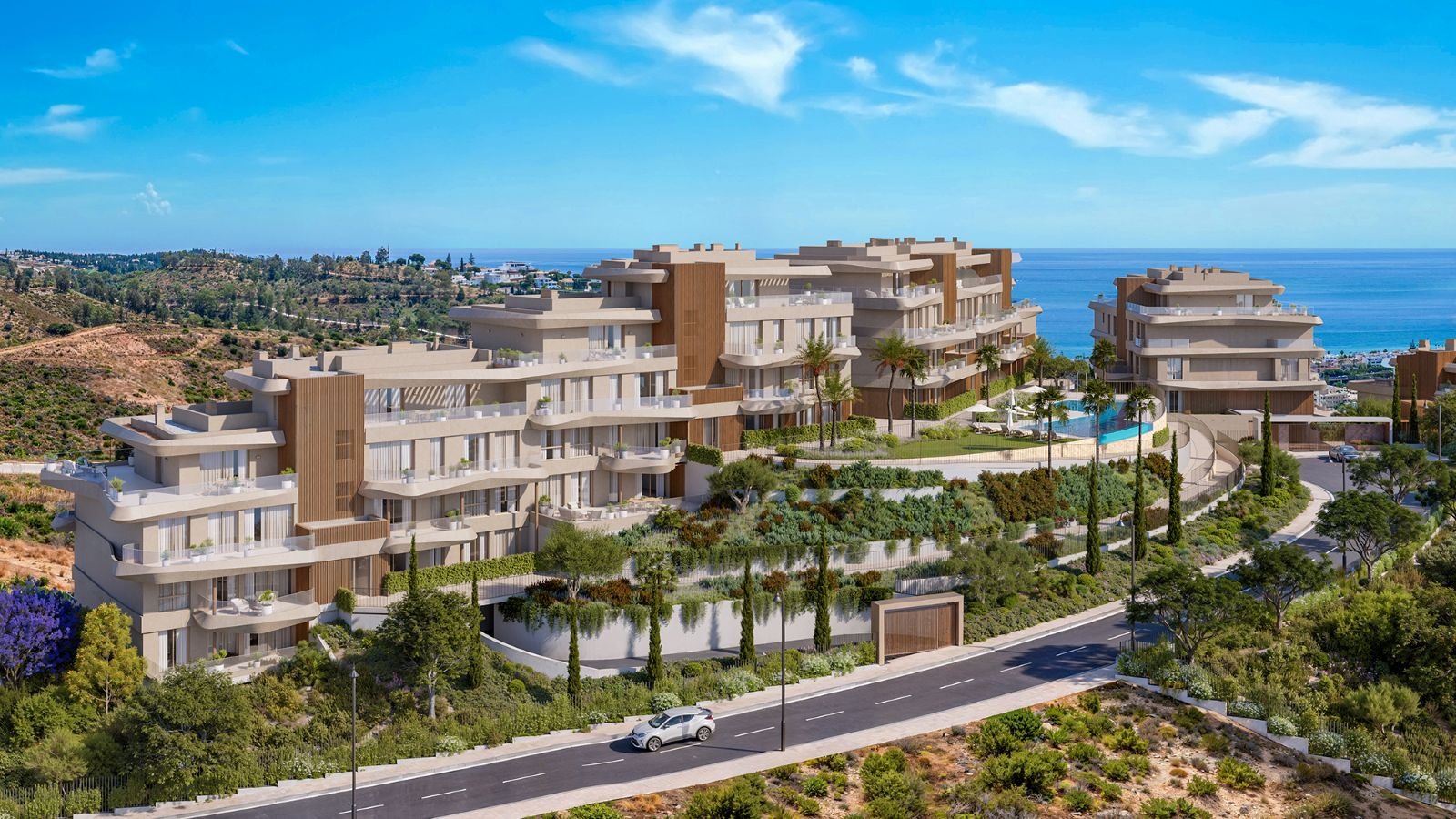 Moderne Apartments mit Meerblick, Las Lagunas de Mijas