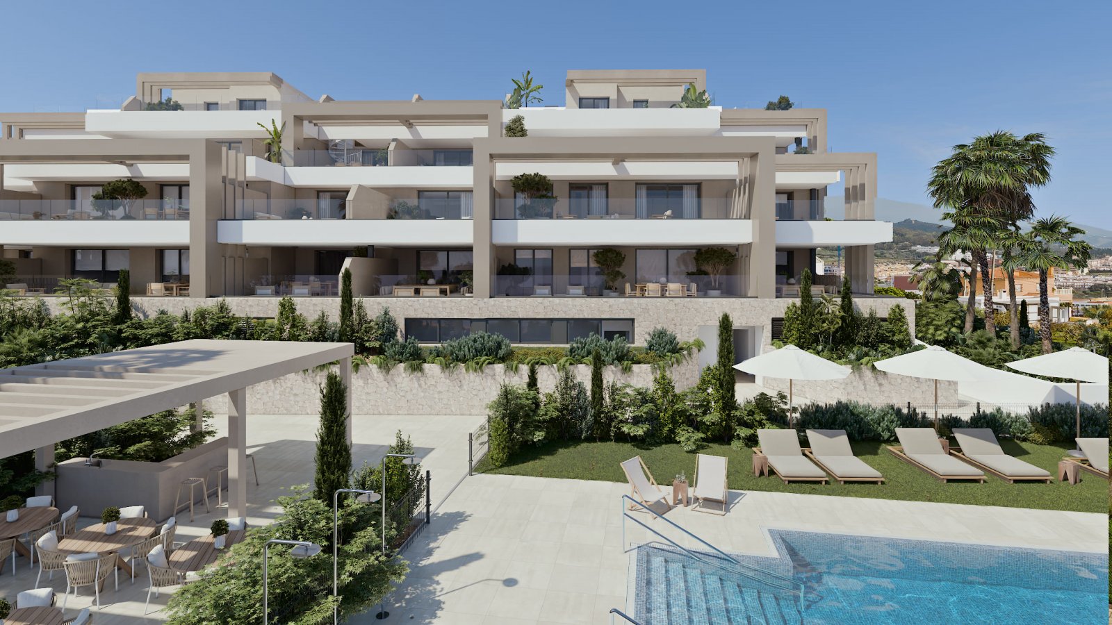 Elegante Apartments am Meer, Gemeinschaftspool, Estepona