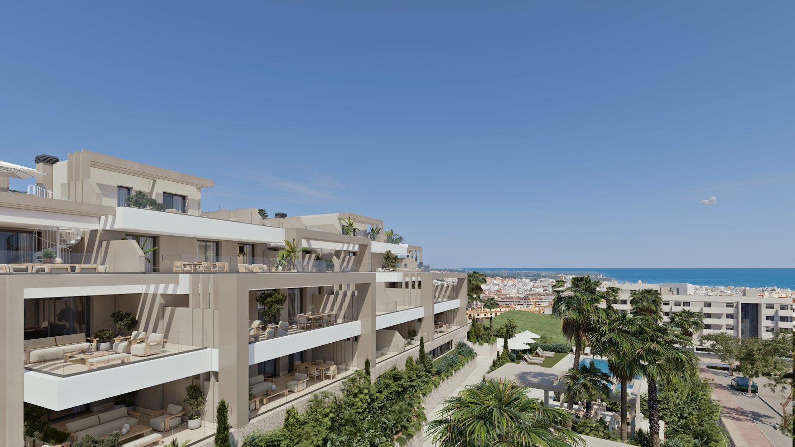 Exklusive Ferienwohnung am Meer, ruhiges Estepona