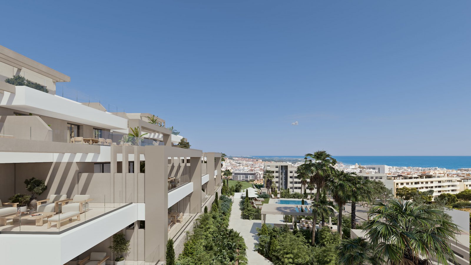 Exklusive Ferienwohnung am Meer, ruhiges Estepona