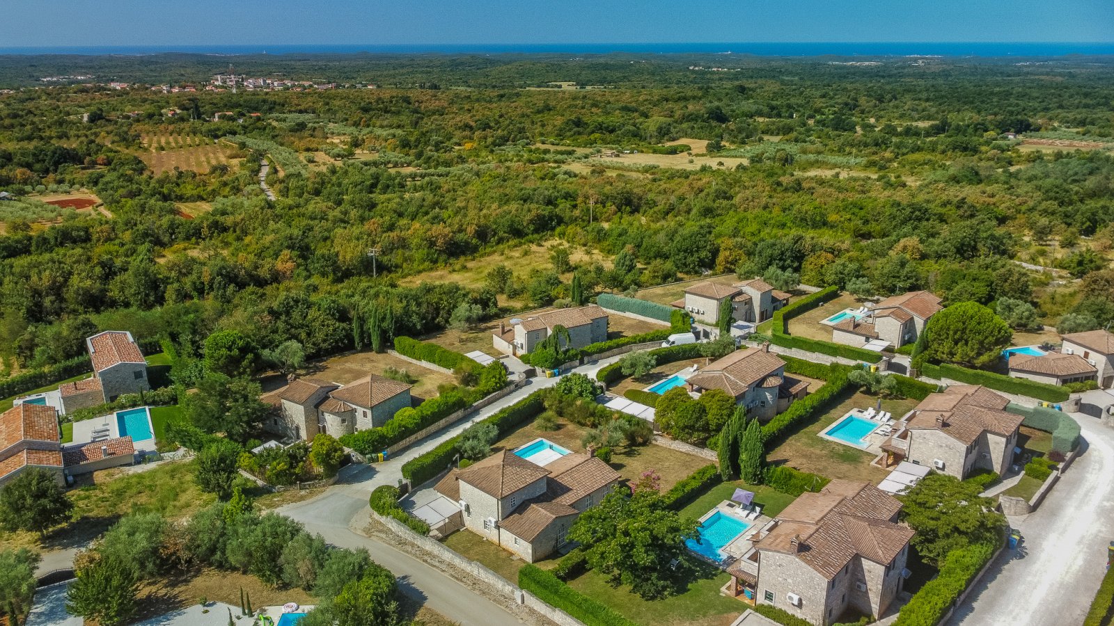 Stilvolles Steinhaus mit Pool und Meerblick, Sveti Lovreč, Kroatien