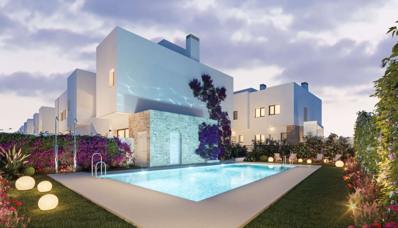 Moderne Stadthäuser am Meer, Málaga