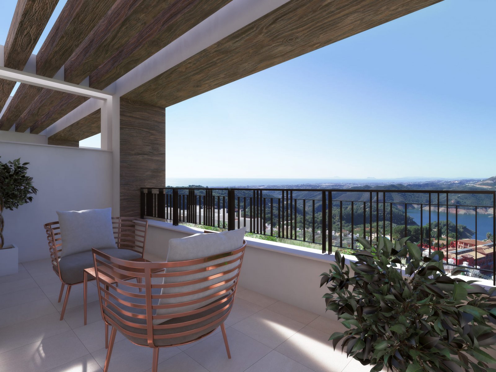 Cerros del Lago, Málaga: Elegantes Stadthaus mit Meerblick, Cerros del Lago 