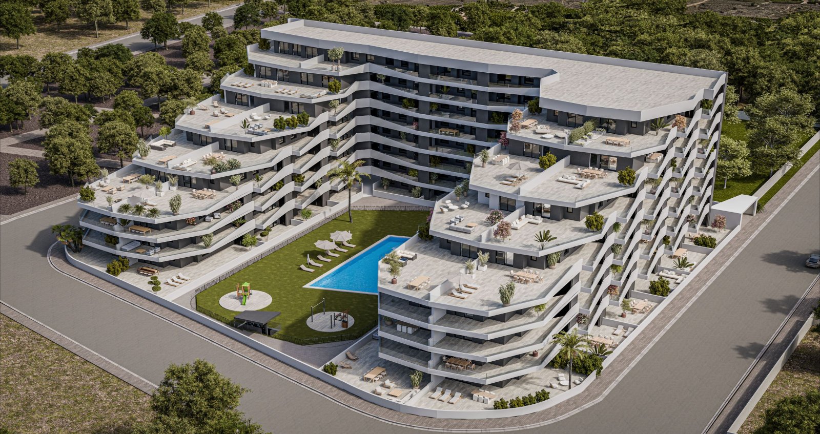 San Miguel de Salinas, Alicante: Moderne Apartments mit Garten, ruhiges San Miguel de Salinas 