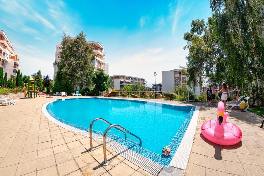 Zweizimmerwohnung mit Meerblick im Komplex Crown Fort in Sveti Vlas, Bulgarien