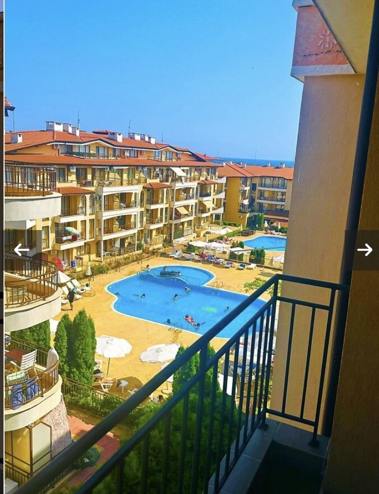 Zweizimmerwohnung mit Poolblick im Komplex Domus in Sveti Vlas, Bulgarien