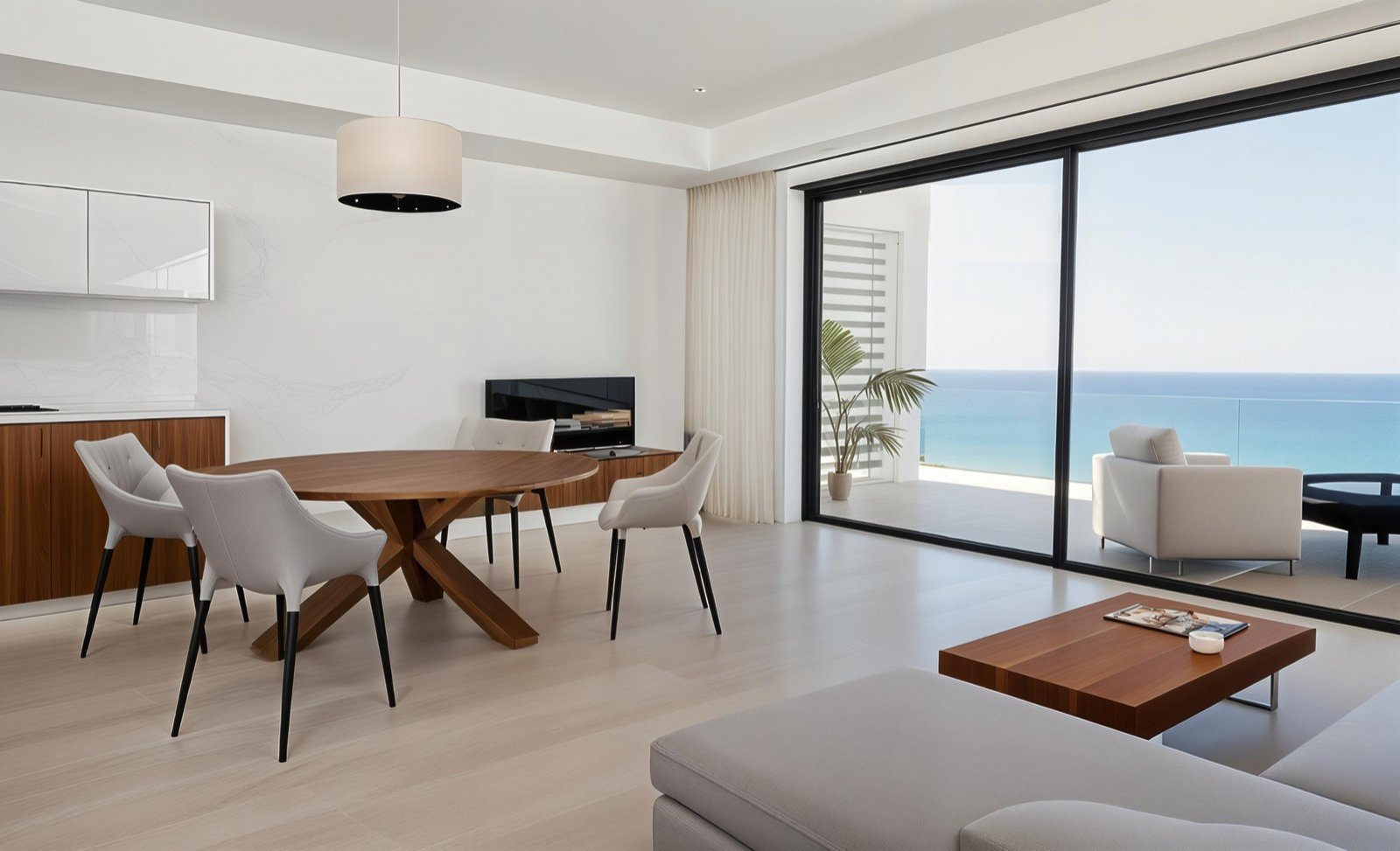 Neue Wohnung mit 2 Schlafzimmern und Meerblick, 200 m vom Strand, 2 Infinity-Pools, Kalyves, Apokoronas, Chania, Kreta
