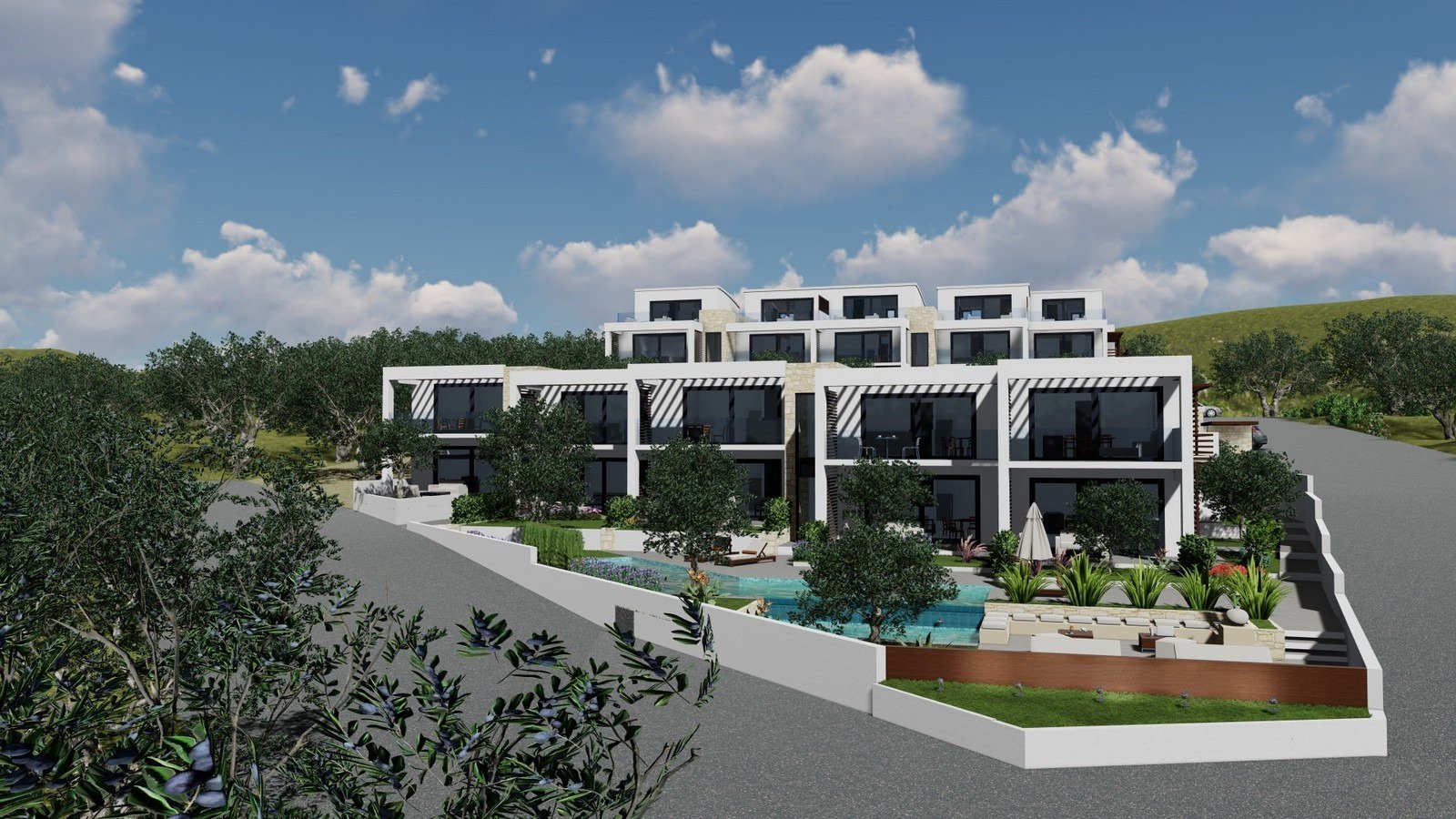 Neue Wohnung mit 2 Schlafzimmern und Meerblick, 200 m vom Strand, 2 Infinity-Pools, Kalyves, Apokoronas, Chania, Kreta