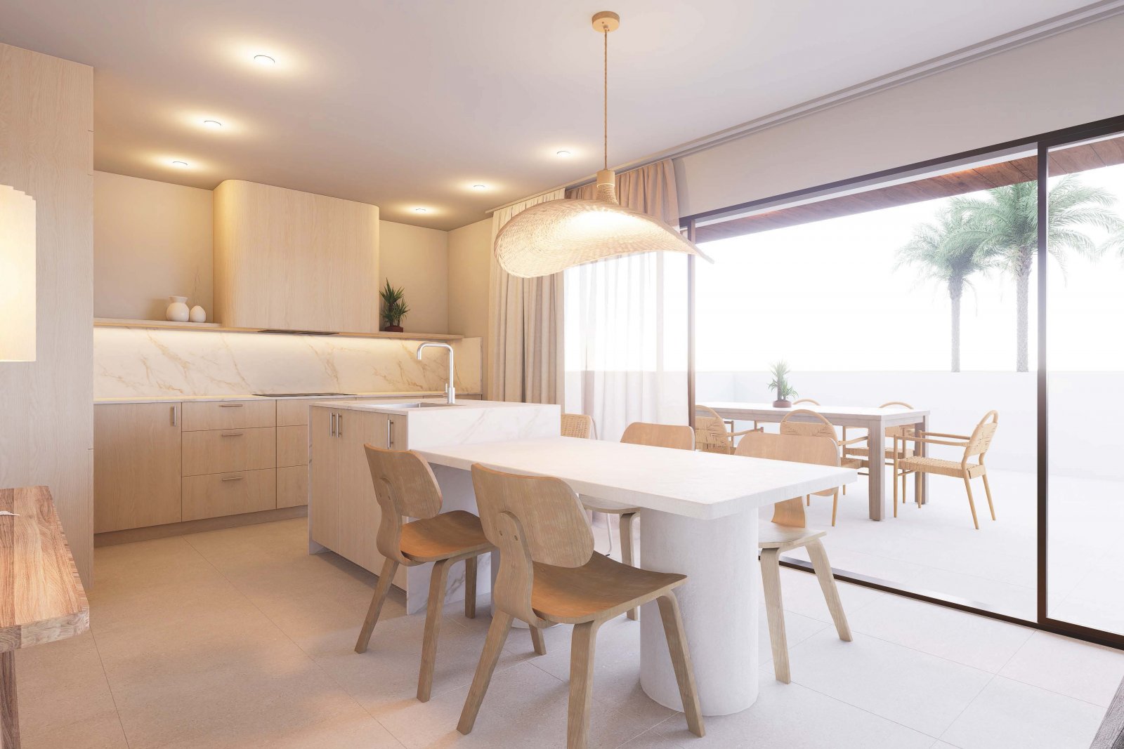 Moderne Stadthäuser 300 m vom Meer entfernt mit Garten, Torrevieja