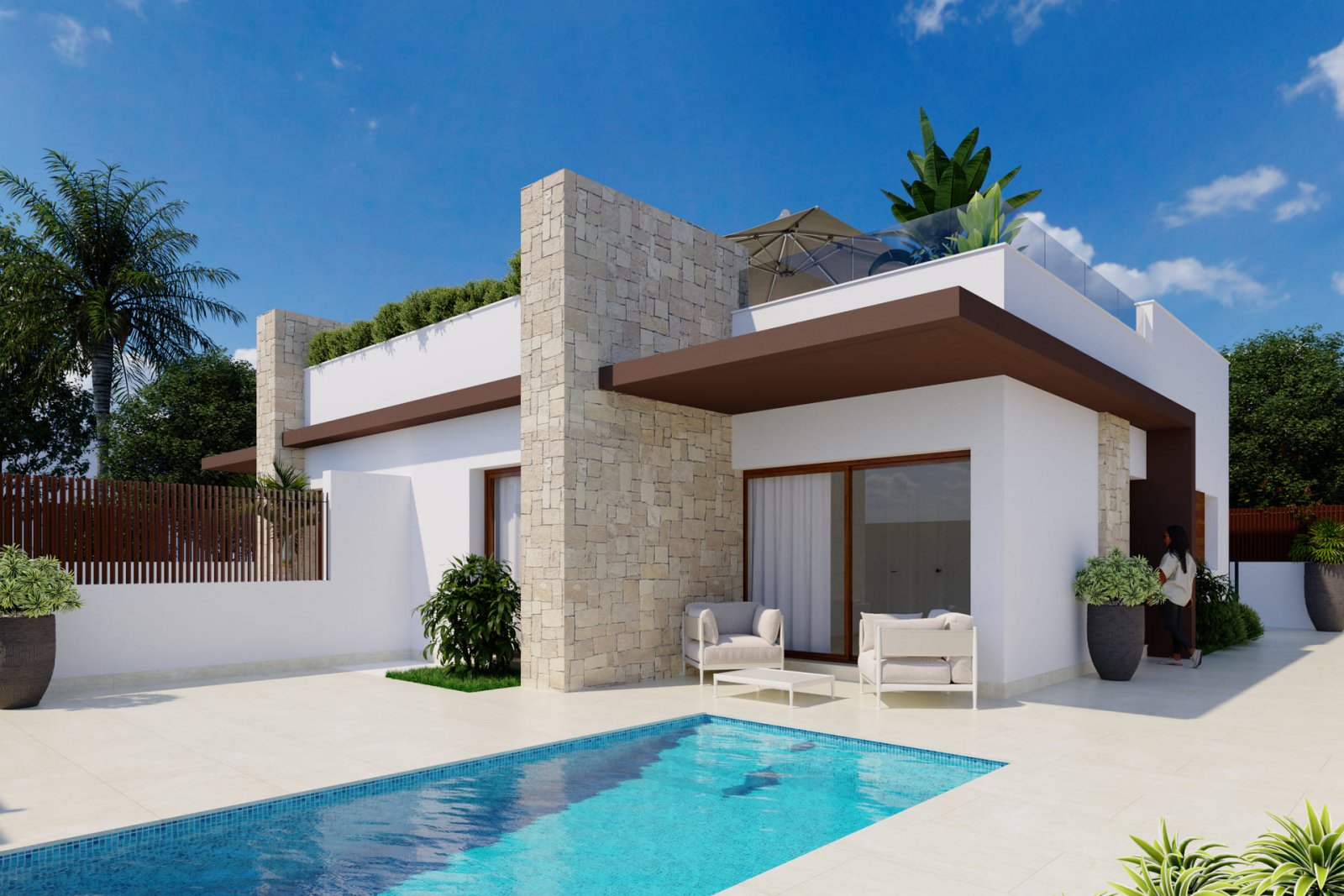 Exklusive Stadthäuser neben dem Golfplatz mit privatem Pool, Vistabella
