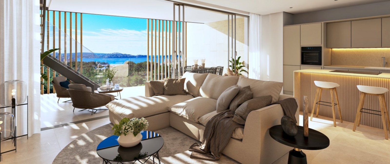 2-Zimmer-Apartment mit Terrasse und Meerblick in Paguera, Calvià, Spanien
