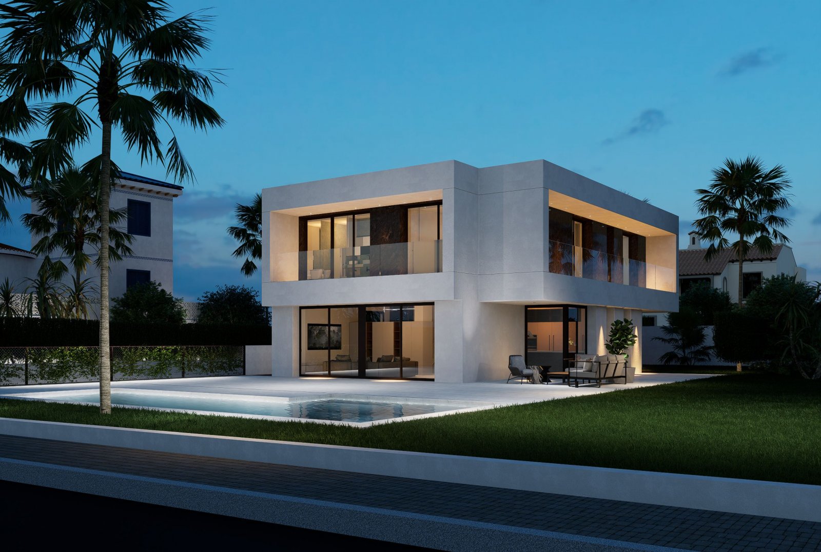 Moderne Villa mit privatem Pool, 1 km vom Meer entfernt, La Nucía, Spanien