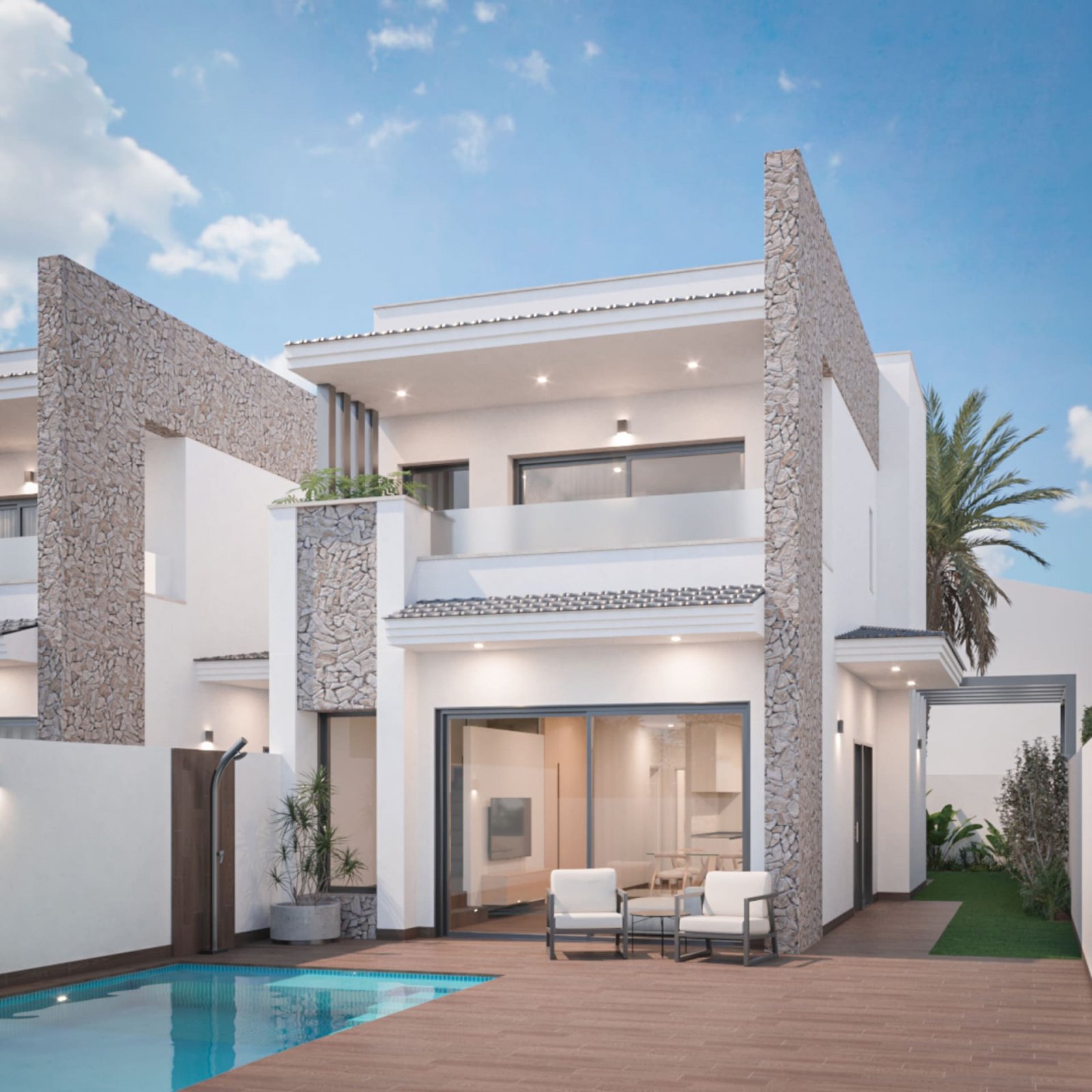 Reihenhaus mit privatem Pool und Solarium, San Pedro del Pinatar, Spanien