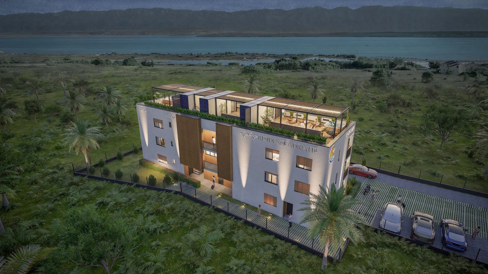 Neues 1-Zimmer-Apartment mit Terrasse und Meerblick, Nin, Kroatien
