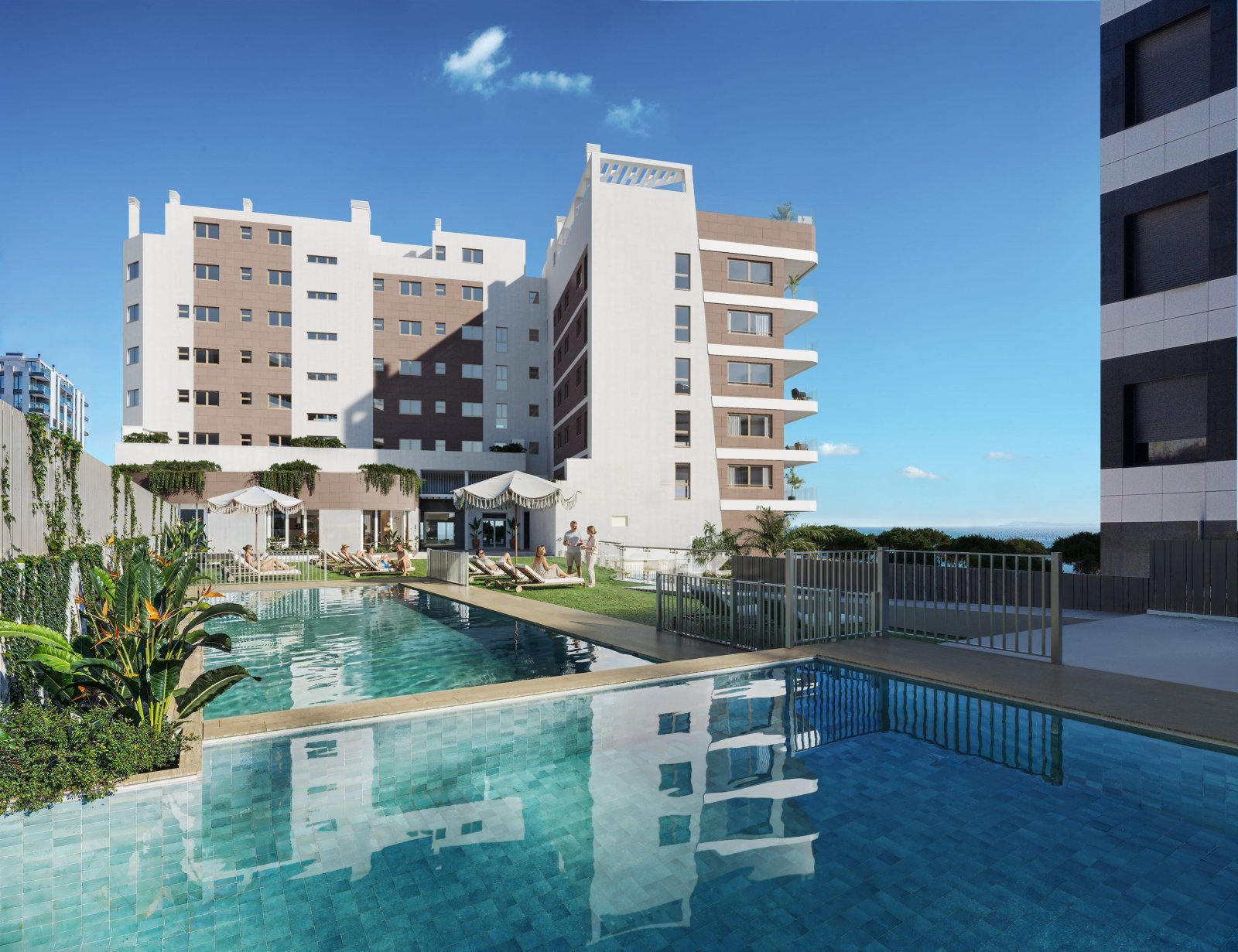 Luxusapartments 200 m vom Strand entfernt mit Swimmingpool, Villajoyosa