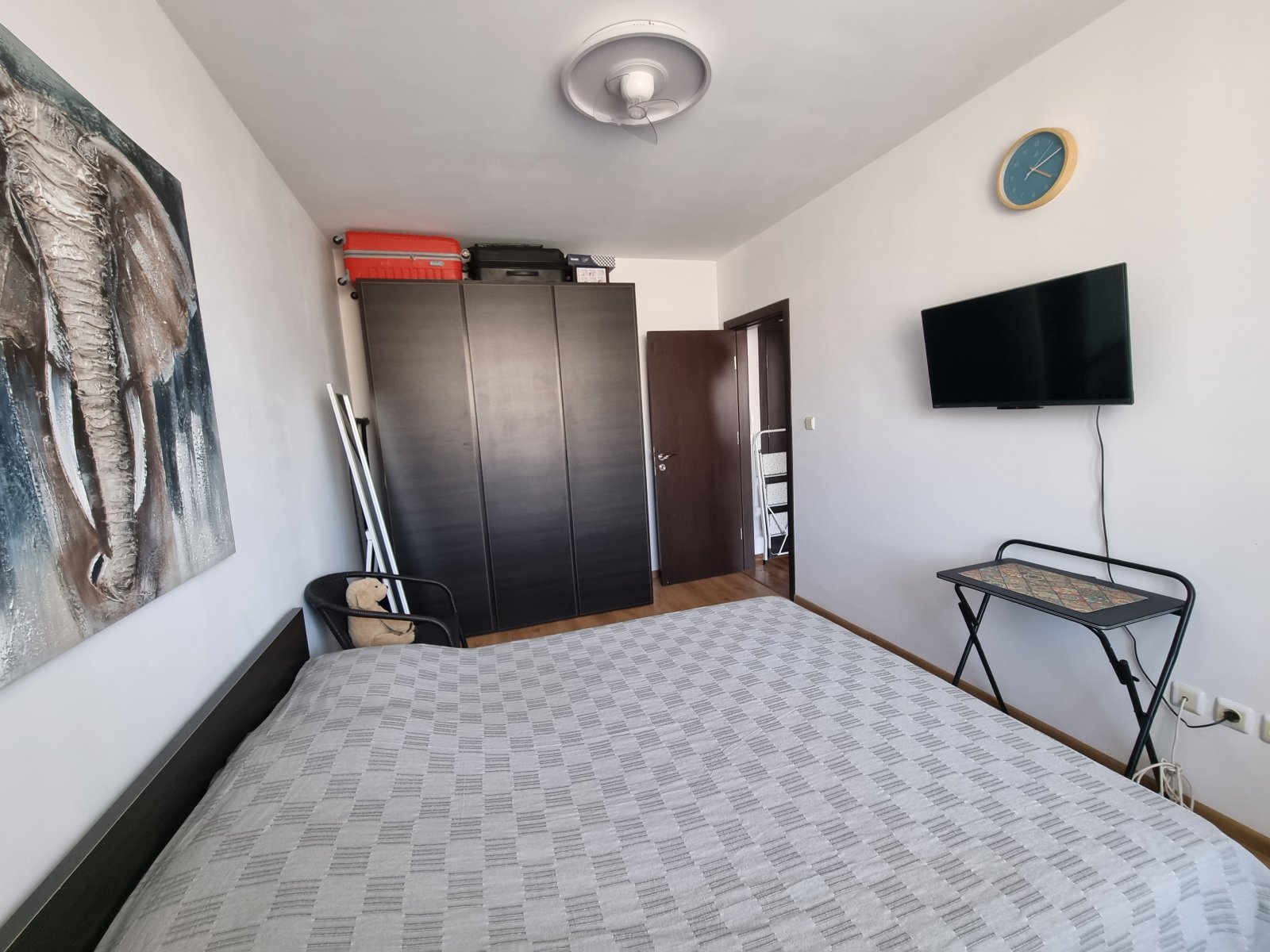 Hübsche 2-Zimmer-Wohnung in Sveti Vlas, Raduga 1, 5. Etage, Bergblick