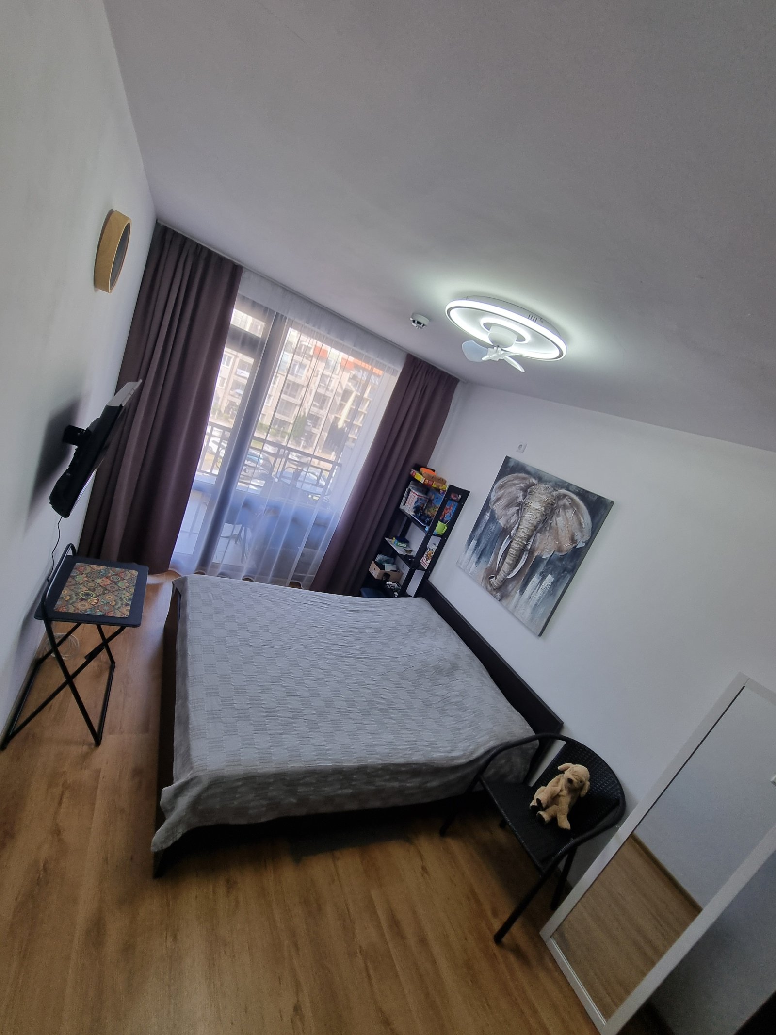Hübsche 2-Zimmer-Wohnung in Sveti Vlas, Raduga 1, 5. Etage, Bergblick