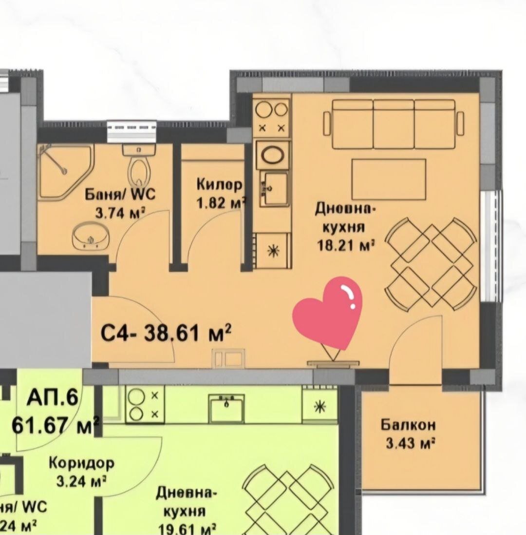 Studio im neuen Komplex La Mer Silver Residence 2