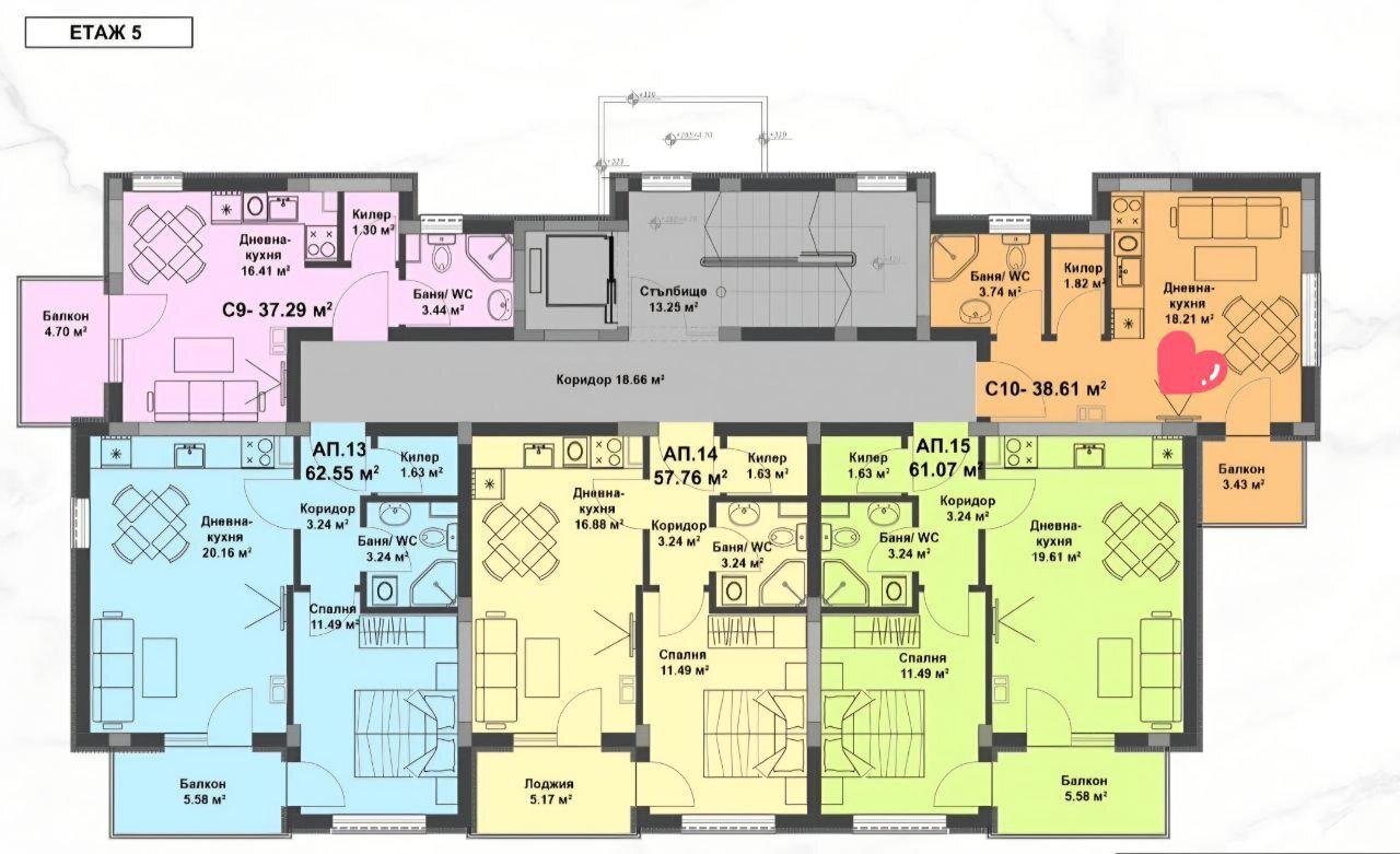 Studio im neuen Komplex La Mer Silver Residence 2