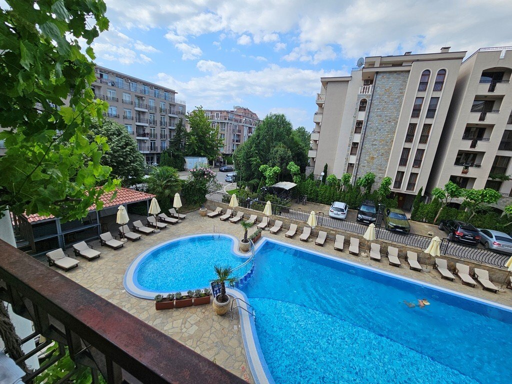 1+1-Apartment im Cascadas Family Resort-Komplex in der Nähe des Sonnenbergs, Bulgarien
