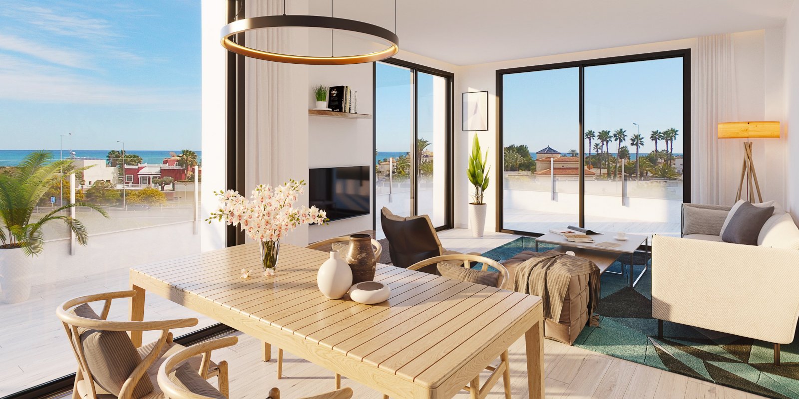 Luxuriöse Apartments 50 m vom Strand entfernt, in der Nähe des Flughafens, Playa Flamenca