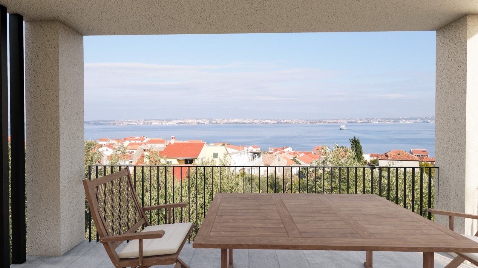 Modern ground floor apartment - by the beach, view of Zadar and Ošljak → Preko, Ugljan