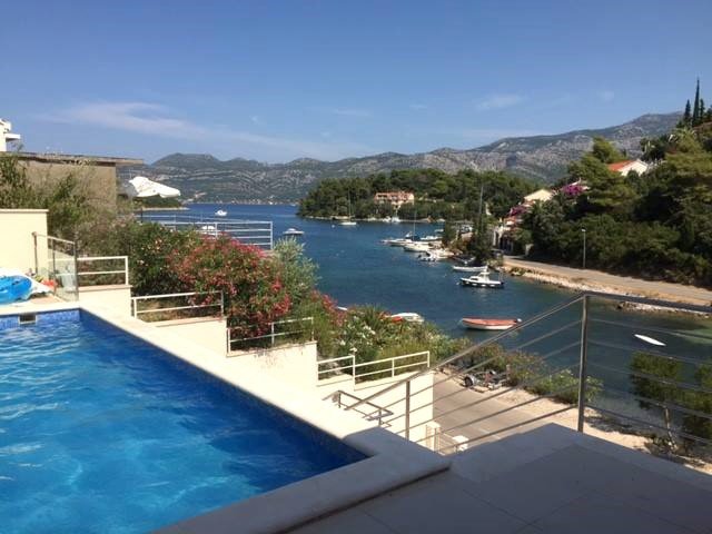 Luxury first line villa by the sea on the island of Korcula, Žrnovo