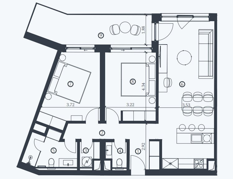 Exklusive Ferienwohnung mit Blick auf die Adria in einem erstklassigen Ferienort in Umag Savudrija, das Meer in unmittelbarer Nähe