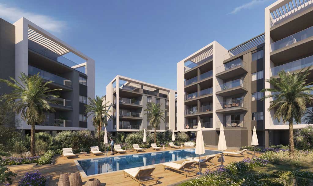 Luxury two-bedroom apartment with sea and city views in Limassol