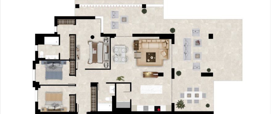 Luxury apartment with a magnificent terrace in Benahavís – comfort and tranquility on the Costa del Sol!