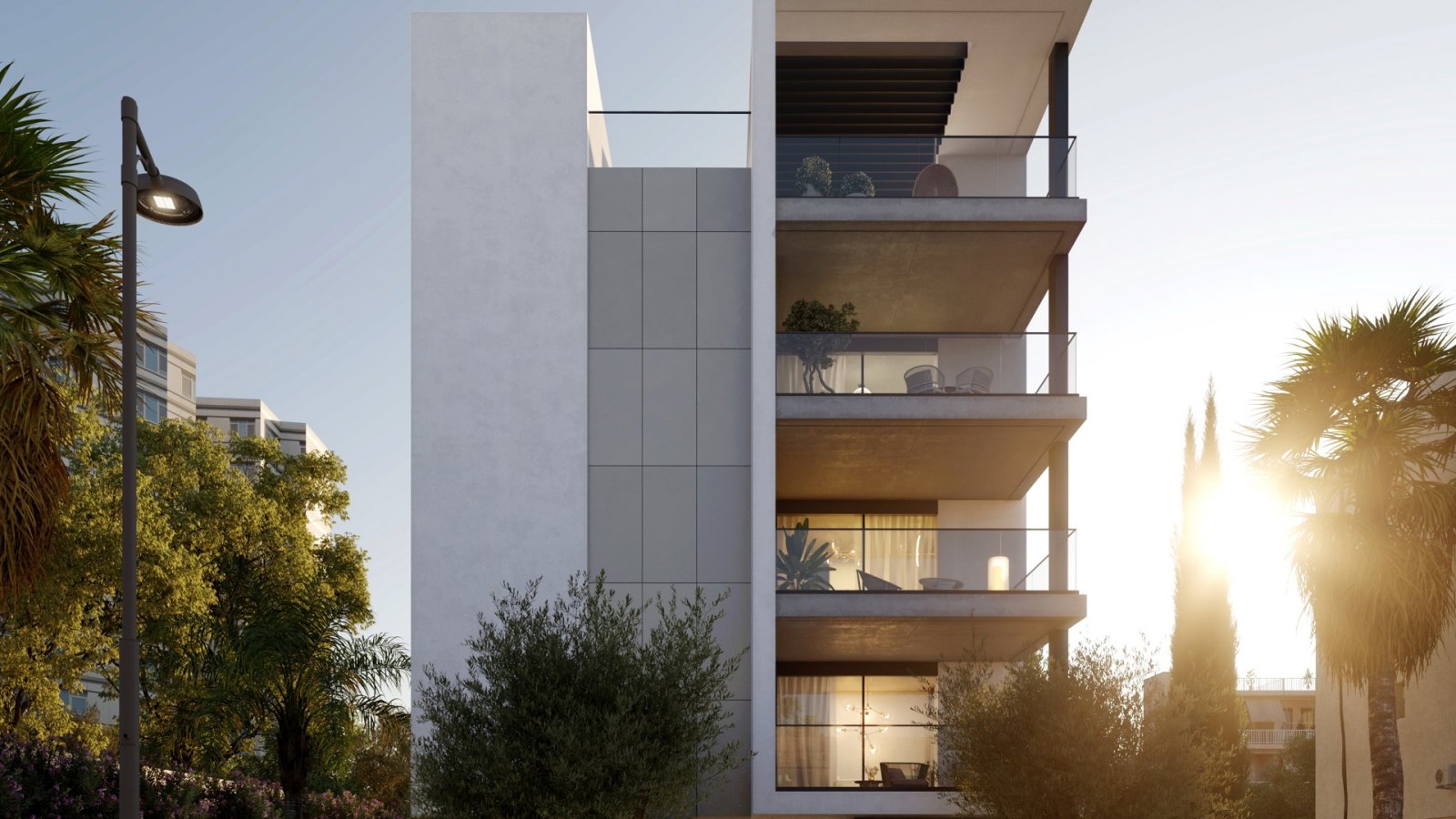 Luxury four-bedroom apartment → panoramic terraces, close to beaches and greenery → Limassol