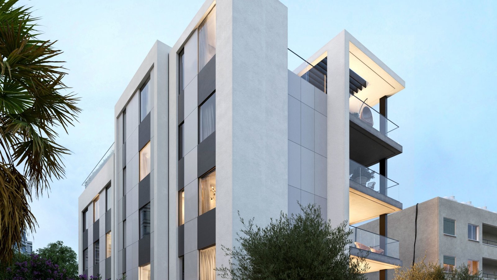 Luxury four-bedroom apartment → panoramic terraces, close to beaches and greenery → Limassol