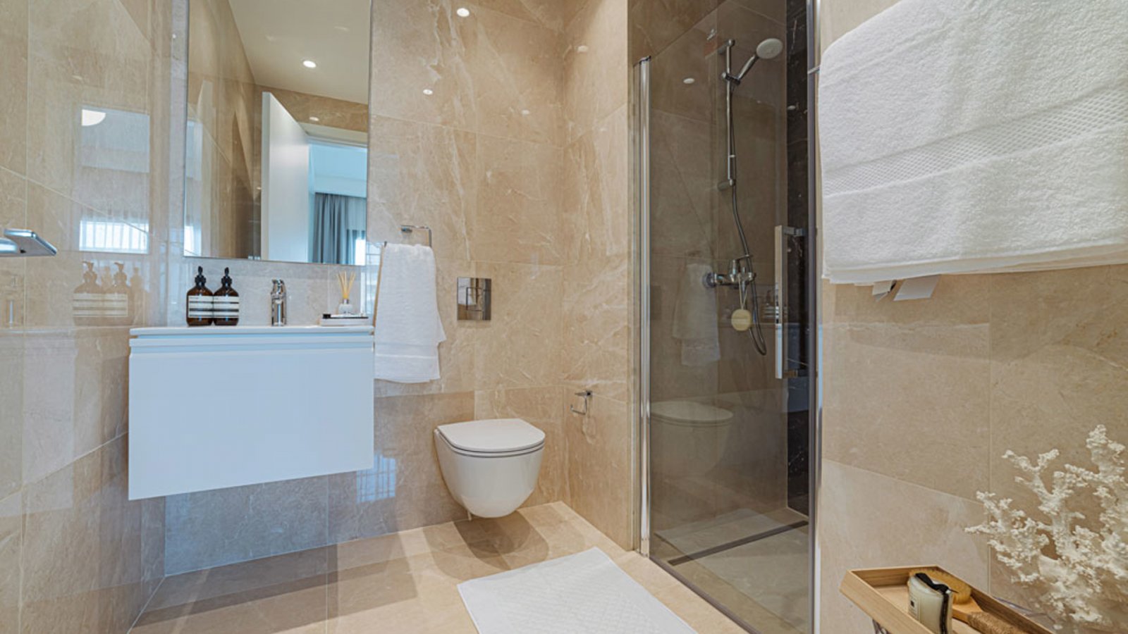 Anlageapartment, ein Schlafzimmer → Panoramablick aufs Meer, in Strandnähe → Paphos