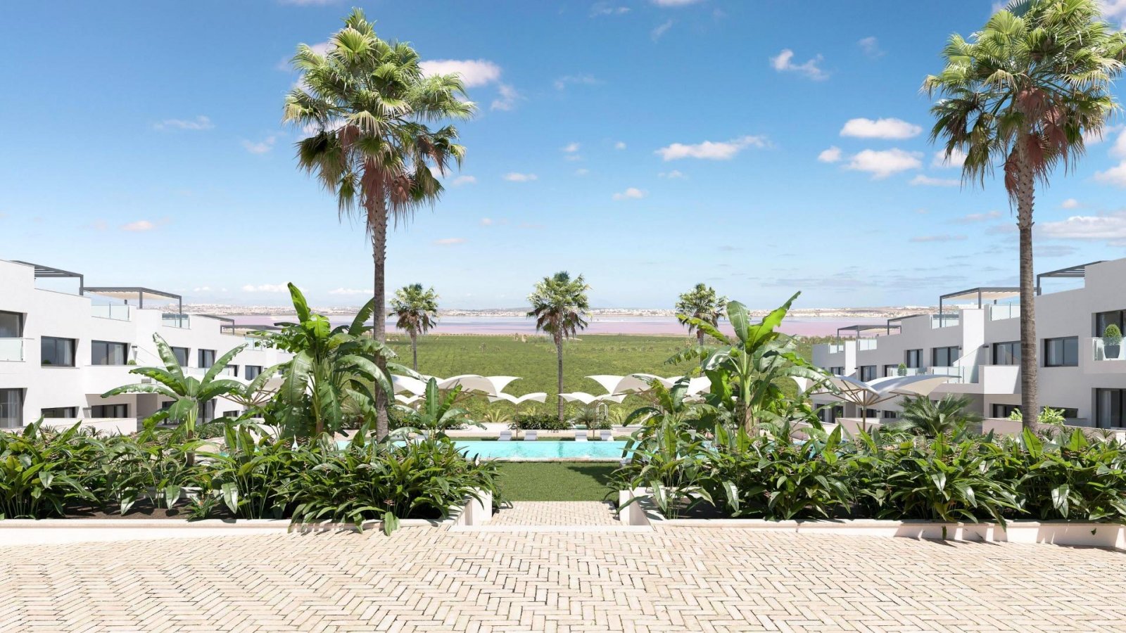 Modernes Apartment mit Terrasse und Lagunenblick – Torrevieja