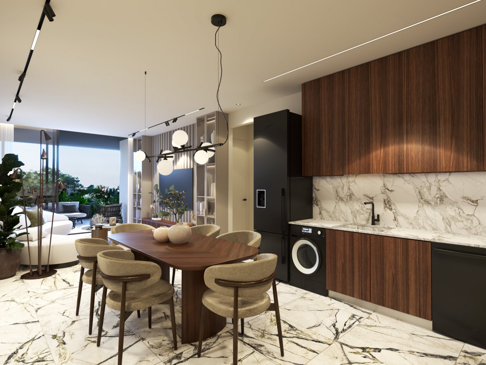 Luxurious four-room apartment in a new building in sunny Larnaca with a roof garden