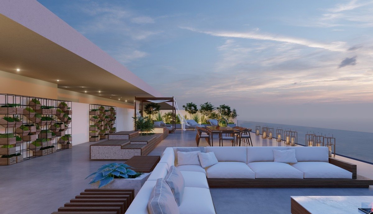 Spacious 2+1 apartment with a large terrace on the first line by the sea