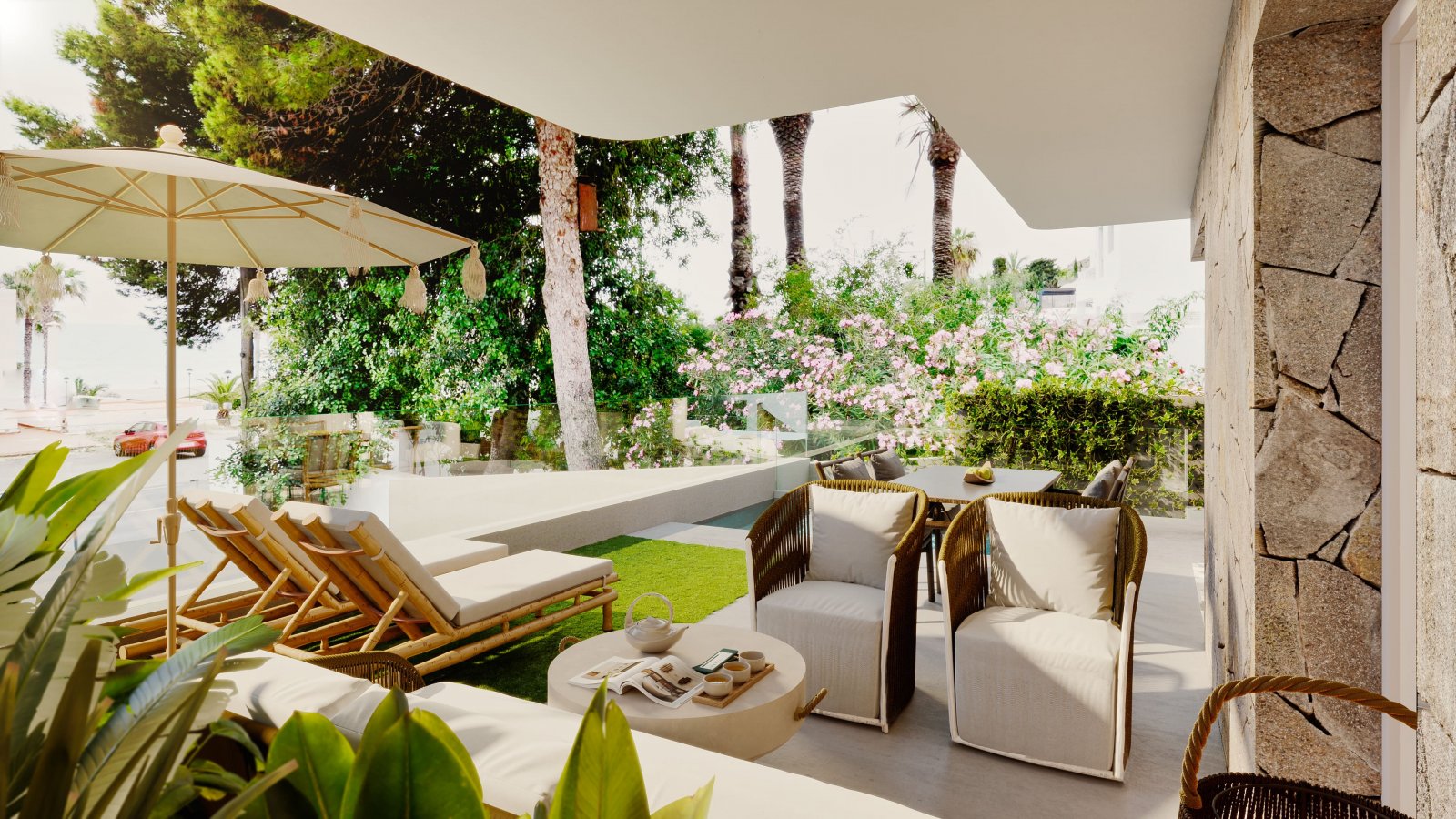 Luxury townhouse → 100 m from the sea, private pool → Ventanicas-El Cantal