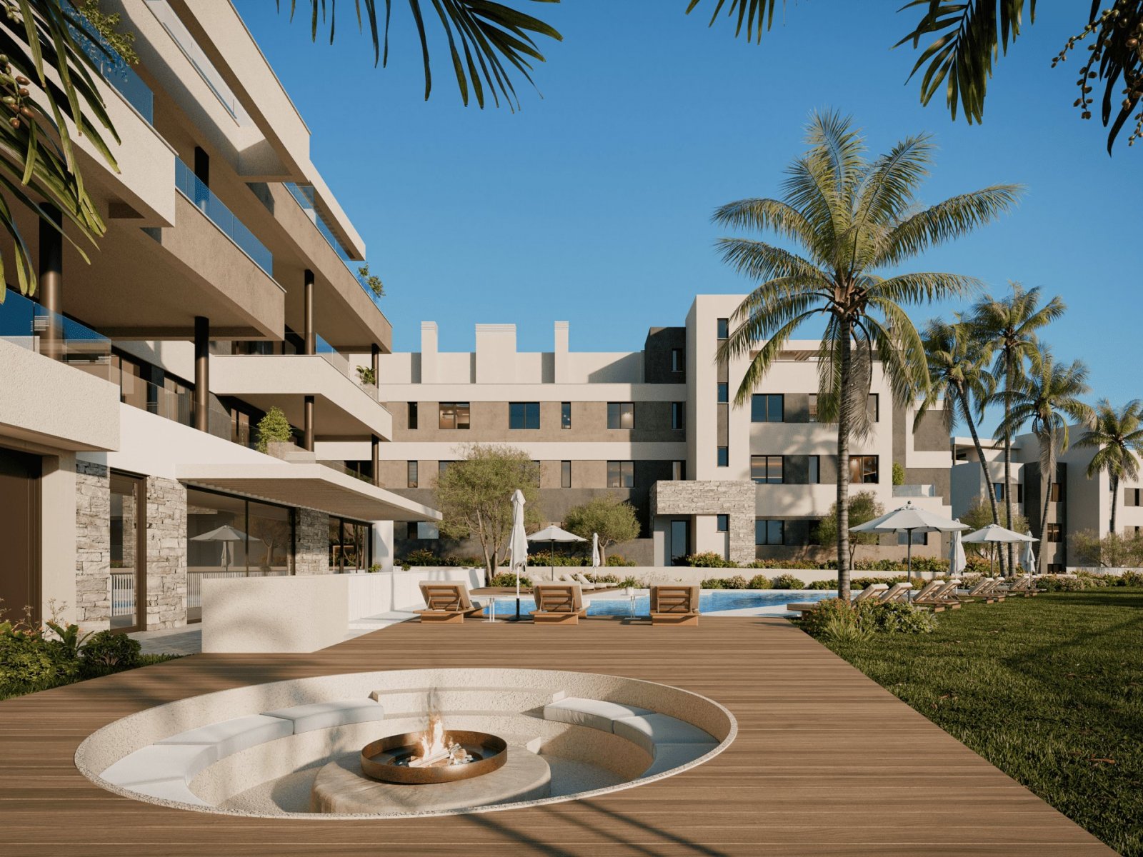 Exclusive apartments → sea views & private gardens → Las Lagunas de Mijas