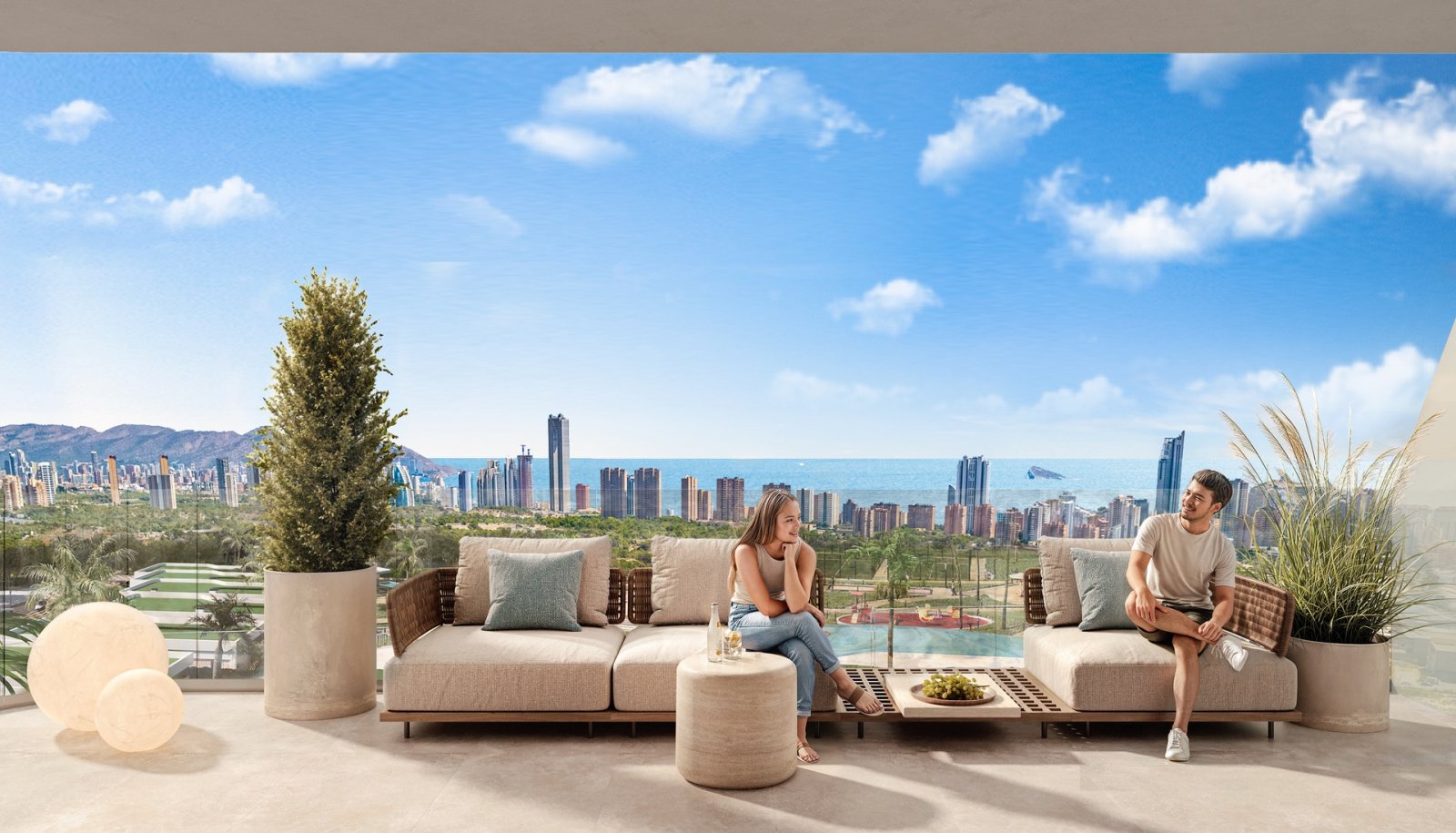 Luxury apartments with sea views, 3 km from the beach, Finestrat