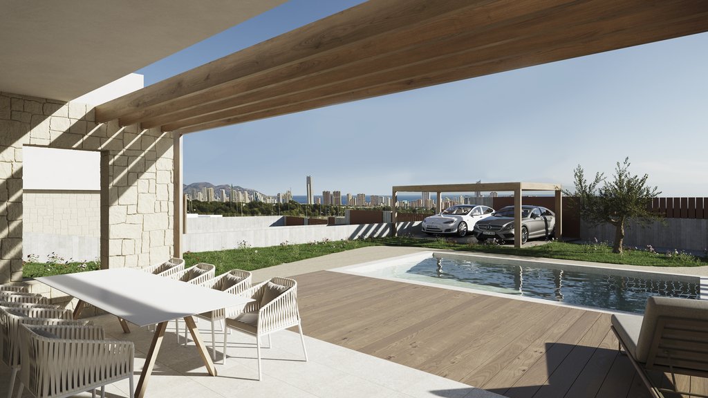 Luxury villa, just 3 km from the sea and private garden, Finestrat