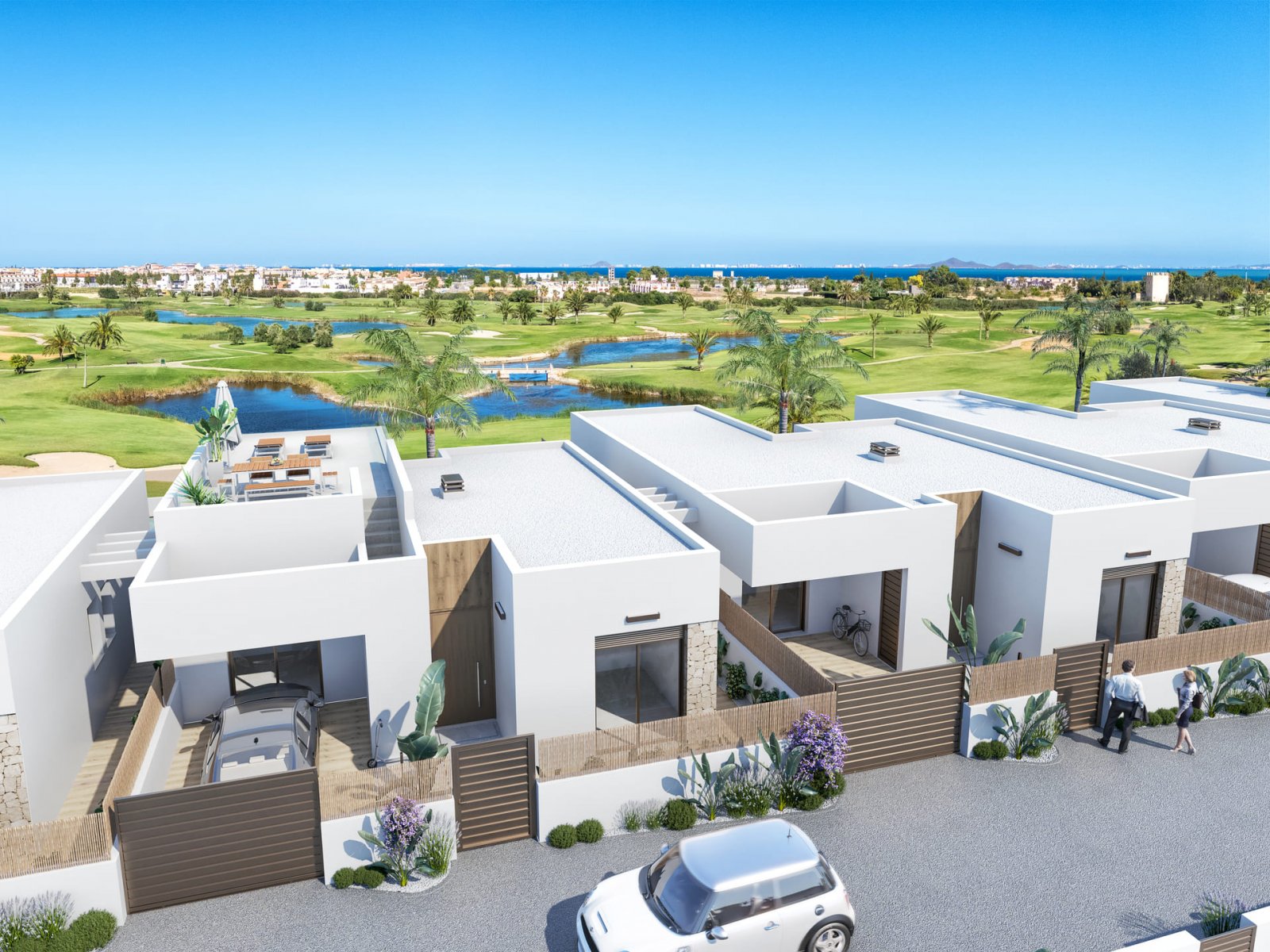 modern apartments and houses, next to golf and 1.6 km from the beach, Los Alcázares