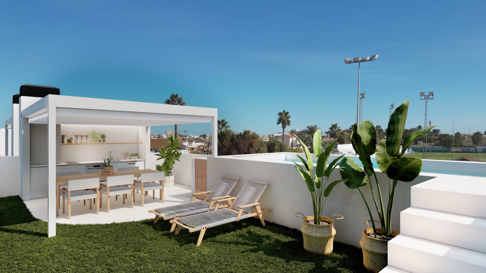 Exclusive bungalows with private pool, 1 km from the sea, San Pedro del Pinatar