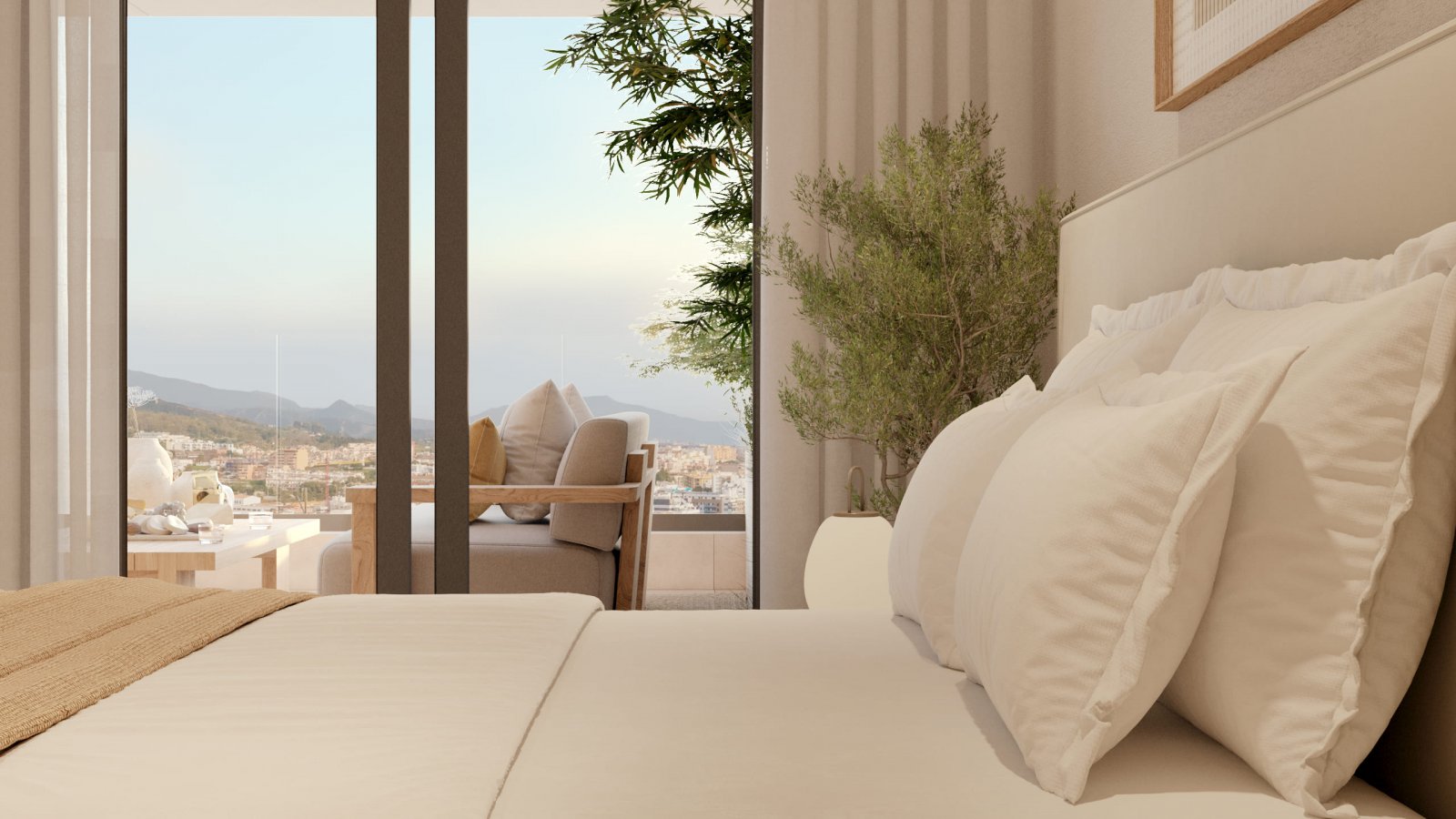 Exclusive apartments 1 km from the sea, terraces and swimming pool, Estepona