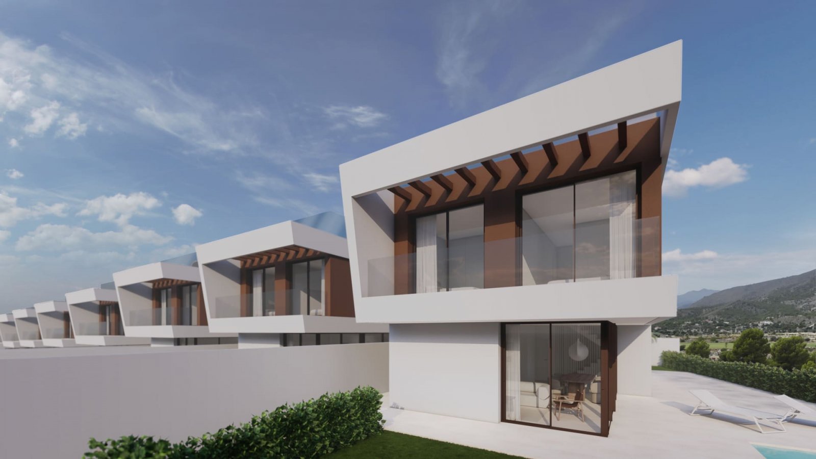 Exclusive detached houses, private pools and solariums near the airport, Finestrat