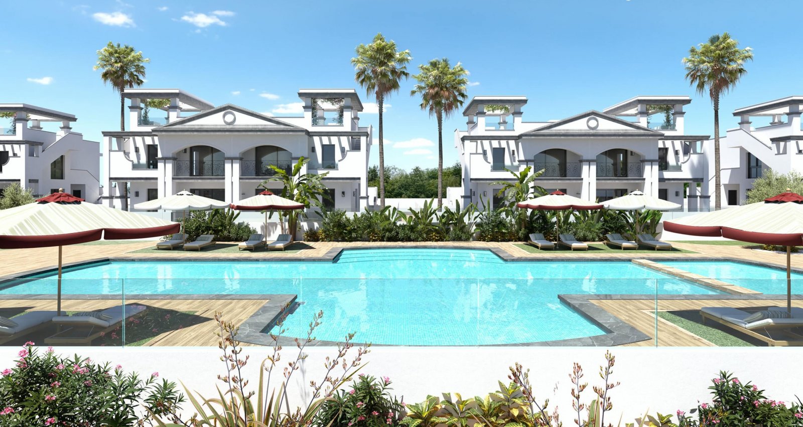 Exclusive bungalows, private gardens, solarium and swimming pool, Ciudad Quesada